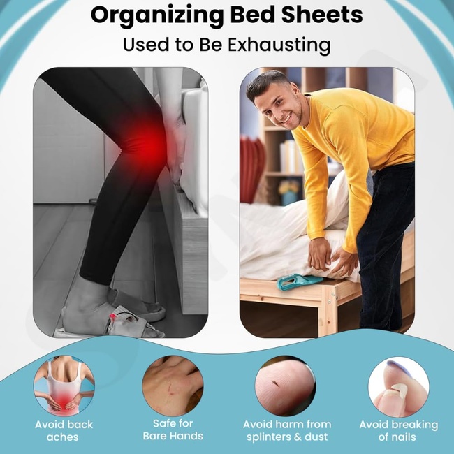 LEO Mattress Lifter and Tucker Tool for Bedsheet Arrange | Mattress Lifter Stand Helps Lift and Hold Mattress Wedge Elevator | Bed Making Tool Can Tuck Sheets Easyly (Sky-Blue Colour) 