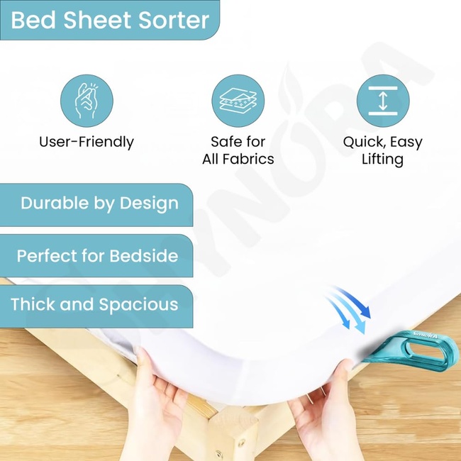LEO Mattress Lifter and Tucker Tool for Bedsheet Arrange | Mattress Lifter Stand Helps Lift and Hold Mattress Wedge Elevator | Bed Making Tool Can Tuck Sheets Easyly (Sky-Blue Colour) 
